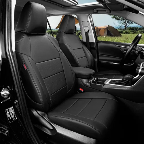 Vista 17 de coverdream Fundas de asiento personalizadas para Toyota RAV4 2019-2025, no Piel sintética (beige)