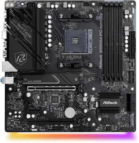 Vista 2 de ASRock B550M Phantom Gaming Riptide, AMD B550, AM4, Micro ATX, 4 DDR4, HDMI, DP, XFire, 2.5GB LAN, RGB, 2X M.2