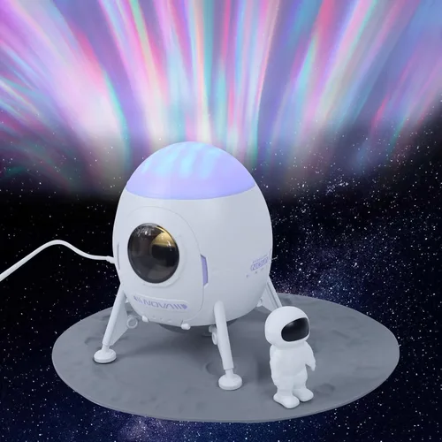 Vista 9 de Lander - Proyector de astronauta con luz nocturna, altavoz integrado Space Man Buddy LED, planetario, lámpara de astronauta, regalos con modo