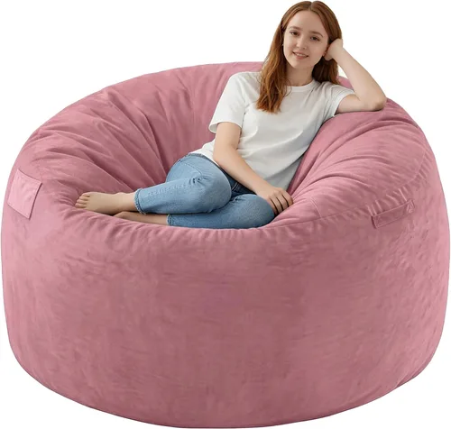 Vista 17 de Silla de Puf de 2 pies, Sillas de Puf Cómodas con Relleno de Espuma Viscoelástica, Sofá de Puf Esponjoso con Cubierta de Terciopelo Holandés, Sillas