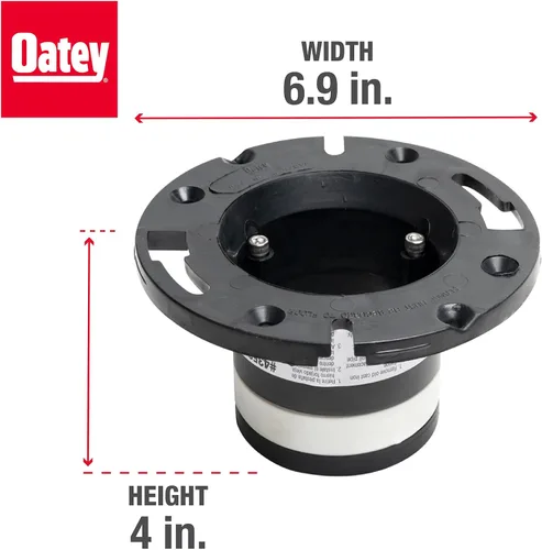 Vista 5 de Oatey 43538 ABS Reemplazo de brida de hierro fundido, 4 pulgadas