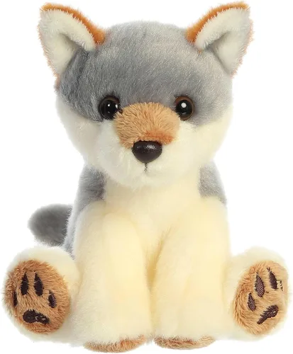 Vista 3 de Aurora - Lil Monty Moose Lil Wiley Wolf - 5" Lil Wiley Wolf, gris, modelo: 03514
