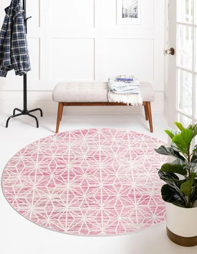 Vista 29 de Unique Loom Uptown Collection by Jill Zarin Collection - Alfombra geométrica moderna azul (1' 8 x 1' 8)