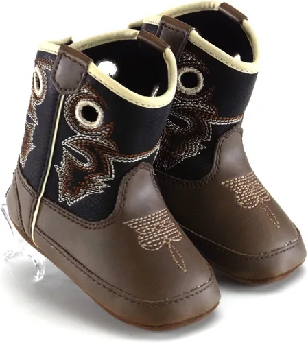 Vista 4 de MF Western Kids Zapato unisex para niño y niño pequeño Trace MarrónNegro