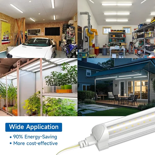 Vista 3 de SHINESTAR Luces LED de tienda de 4 pies, 40 W, 5000 lúmenes, 5000 K, luz LED para tienda, súper brillante, 75% de ahorro de energía, tubo de luz T8