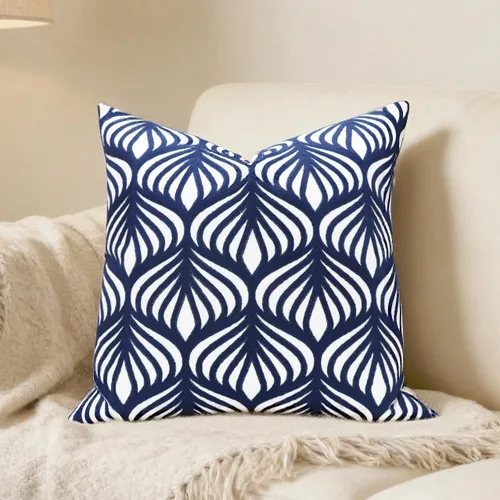 Vista 39 de Slow Cow - Funda de almohada decorativa con bordado, funda de almohada para sofá, funda de almohada de 20 x 20 pulgadas, gris
