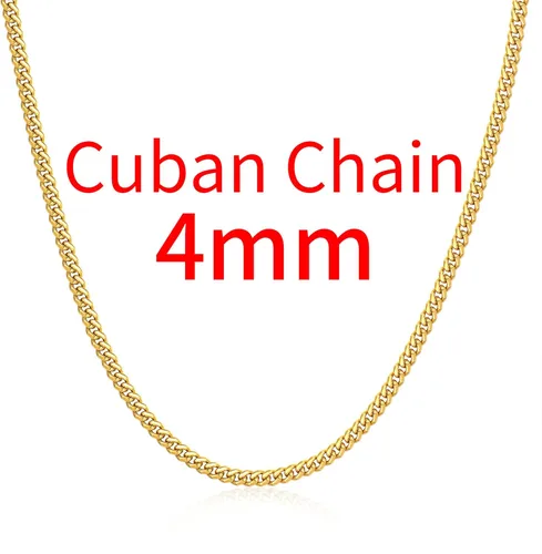 Vista 8 de Jewlpire Diamond Cut Miami Mens Cuban Link Chain Necklace, Gold Chain Silver Chain for Men Boys Women, Hip-Hop & Cool Style, 316L Stainless