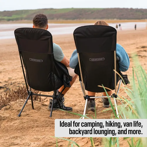 Vista 6 de TSE HC100 Silla de campamento, silla plegable ligera de 3.36 libras con soporte para tazas, portátil y fácil de transportar para campamento, playa