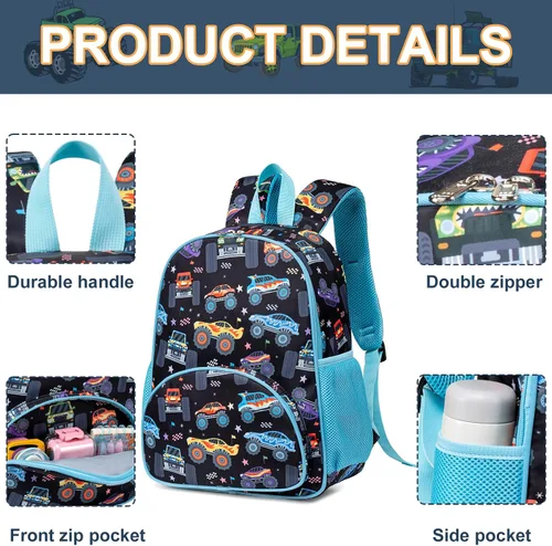 Vista 4 de LOIDOU Mochila para niños pequeños de 15 pulgadas para niños preescolares Kindergarten School Mochila para libros para guardería, guardería