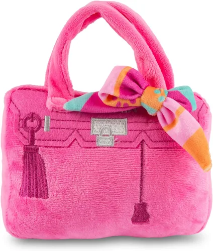Vista 21 de Haute Diggity Dog Barkin Bag, juguetes de peluche de diseñador para perros con chirriador interactivo, enriquecimiento estimulante para mascotas