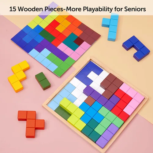 Vista 7 de Productos de demencia para ancianos, 15 azulejos de madera a juego para personas mayores, juegos de memoria fáciles para el Alzheimer, regalos