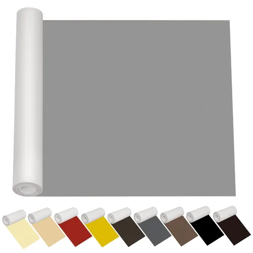Vista 9 de Kit de parches de reparación de cuero para muebles de 12.6 x 60 pulgadas, cinta de cuero autoadhesiva duradera e impermeable beige, parche de cuero