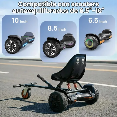 Vista 5 de Awwscooter Hoverboard Go Kart accesorio para niños y adultos no incluido