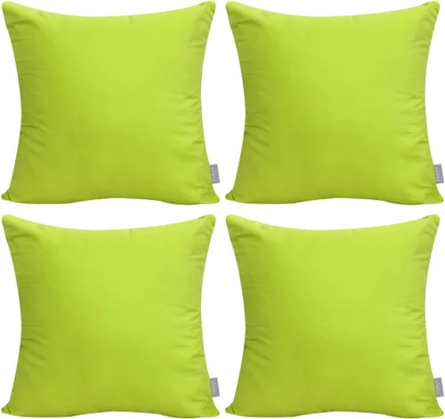 Vista 36 de Thmyo - Paquete de 4 fundas de almohada decorativas de 100 % algodón para lumbar, cómodas, sólidas, para Navidad/Halloween, fundas de cojín Blanco