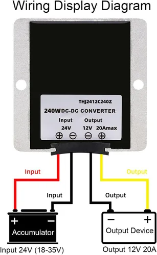 Vista 3 de Convertidor DC-DC, 24V a 12V reductor