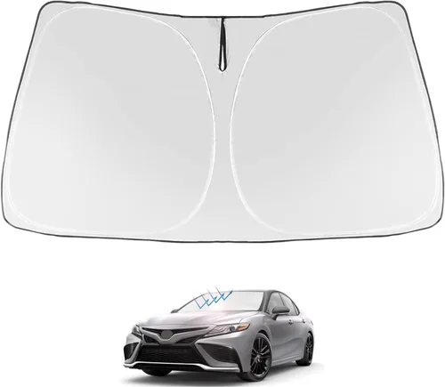 Vista 139 de Proadsy Parasol para parabrisas Rivian R1S 2022-2025 2026 de 4 capas plegable, protector de parasol frontal que bloquea los rayos UV, mantiene