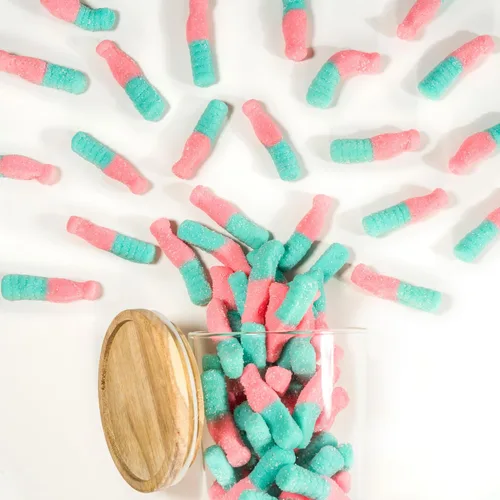 Vista 3 de Smarty Stop Sour Cola Bottle Gummy Candy (1 libra (paquete de 1), goma de mascar grande