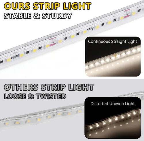 Vista 3 de EMITEVER Tira de luces LED para exteriores, impermeable, IP67, 24 V CC, luz de cinta LED, blanco neutro 4000 K, UL 2.9 W/ft, 240 lúmenes/pies, 16.4