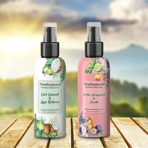 Vista 6 de Spray de excremento para inodoro, spray de inodoro Pre Poo, eliminador de olores de baño y ambientador, 2.5 onzas, paquete de 5