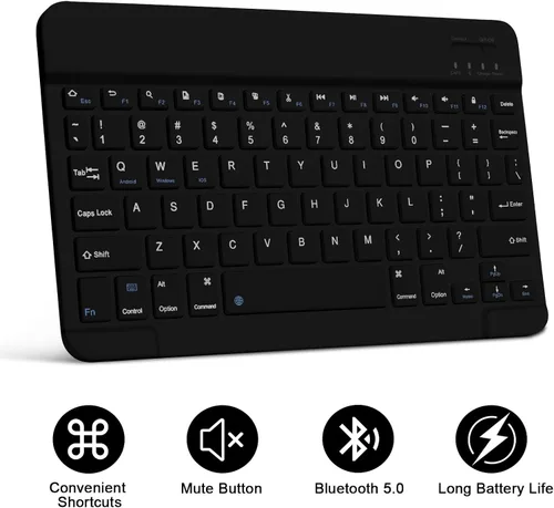 Vista 3 de GOKOCO para Samsung Galaxy Tab S10 Lite/S10 FE/S9 FE 10.9"/Tab S9 11" Funda para Teclado, Funda Magnética Desmontable Inalámbrica Bluetooth con Negro
