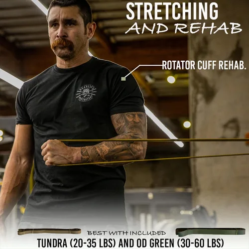 Vista 3 de Bandas de asistencia para dominadas – Juego de bandas de resistencia para hombres, ejercicio, entrenamiento, fitness, fuerza, levantamiento