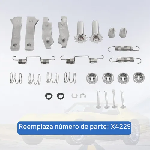 Vista 2 de Parking Brake Hardware Kit Compatible with Chevy Corvette C2 C3 1965-1982 Acero Inoxidable LH & RH