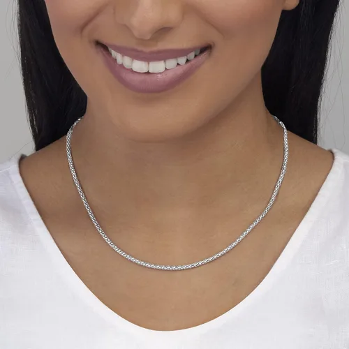 Vista 3 de Ross-Simons Italian 2.5mm Sterling Silver Popcorn-Chain Necklace