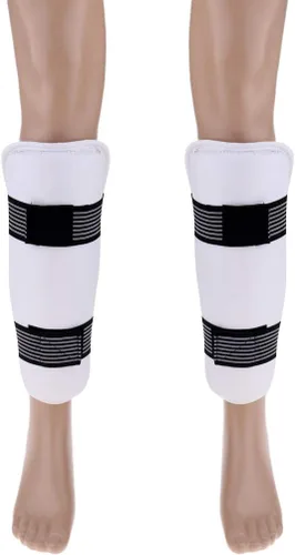 Vista 9 de DYNWAVE Espinillera profesional de artes marciales para artes marciales, karate, universal para hombres, mujeres y jóvenes, color blanco