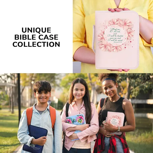Vista 60 de DEHITE Funda para la Biblia para mujer, bolsas de transporte de la Biblia, tamaños medianos y grandes, ranuras para bolígrafos, tela de primera