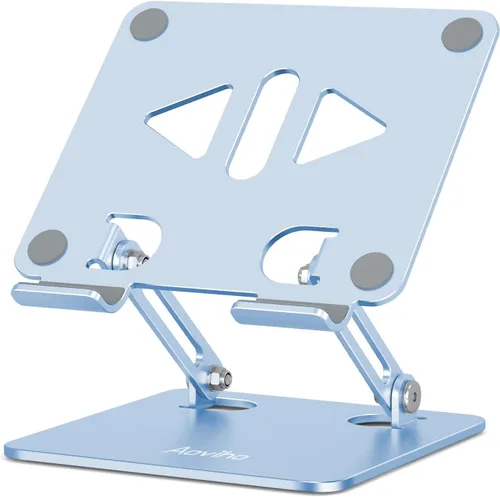 Vista 15 de Aoviho - Soporte para tableta portátil para escritorio, soporte de escritorio ajustable para tableta, soporte de aluminio plegable para iPad Pro