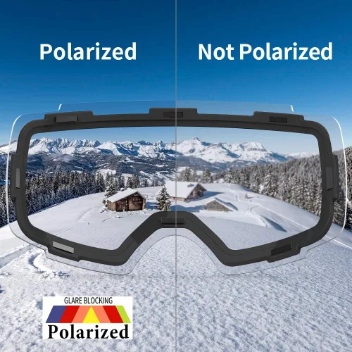 Vista 5 de COPOZZ S1 - Juego de gafas para esquiar polarizadas, magnéticas, para snowboard, OTG UV400