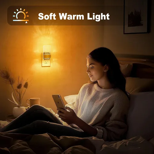 Vista 19 de JandCase Motion Sensor Night Light, Bubble Night Lights Plug into Wall