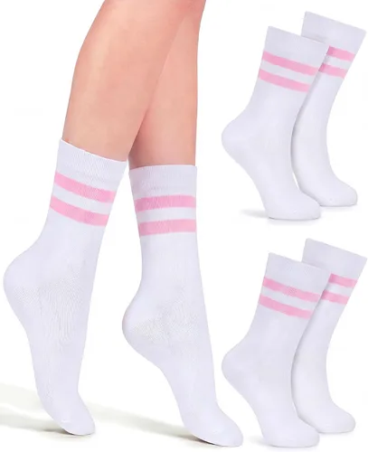 Vista 21 de Syhood Crew Stripe Socks Unisex Athletic Socks