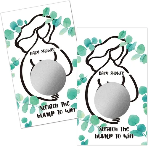 Vista 9 de Haizct Paquete de 50 tarjetas para raspar con temática de jardines botánicos, diseño floral de mariposa para colección de baby shower, tarjetas