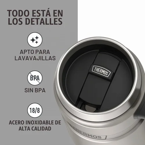 Vista 4 de [Usado] Thermos Stainless King - Taza de café de 16 onzas, acero mate