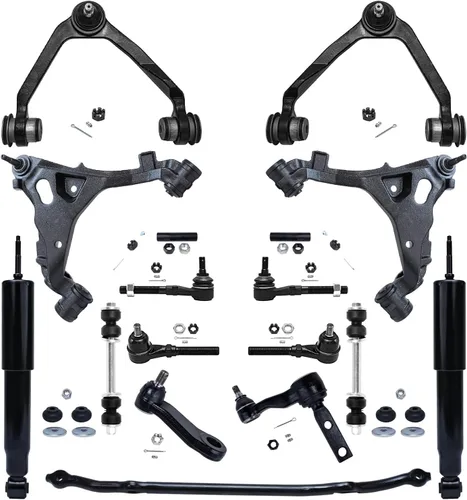 Vista 77 de Detroit Axle - Kit de suspensión frontal de 15 piezas para Jeep Grand Cherokee 99-04 1999 2000 2001 2002 2003 2004, brazos de control superior e