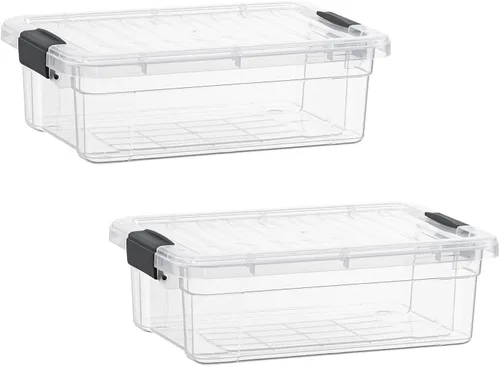 Vista 177 de Superio Mini contenedor de almacenamiento de plástico para crayón, suministros de arte y estuche de costura, organizador pequeño apilable