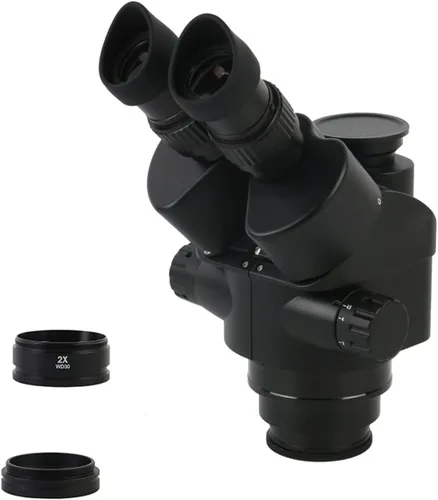 Vista 3 de Kit de accesorios para microscopio 3.5X 7X 45X 90X cabeza de microscopio trinocular simulfocal, zoom continuo 0.5X 2X Microscopio diapositivas