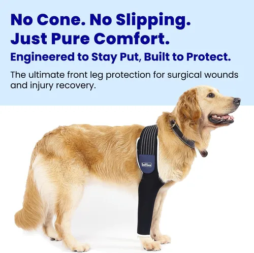 Vista 2 de Funda para patas delanteras de perro Prevent Licking Ensure Faster Recovery, Cone Alternative, Breathable Material, Stretchy Elastic Band, For Hot