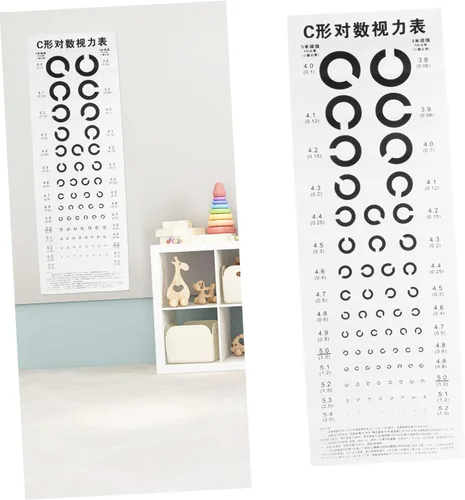 Vista 8 de Mobestech Tabla de ojos de 1 pieza Gráfico de pared Gráfico de ojos Snellen Tabla de examen visual Tabla de ojos de plástico de pared Tabla de ojos