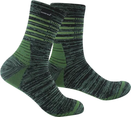 Vista 4 de RANDY SUN Calcetines impermeables, calcetines unisex para senderismo, vadeo, trail running, kayak, tipo crew