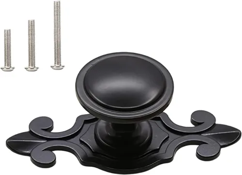 Vista 6 de HUAMULAN Paquete de 10 pomos de cristal para cajones con placa, pomos de puerta de armario con tornillos para cocina, baño, oficina, decoración