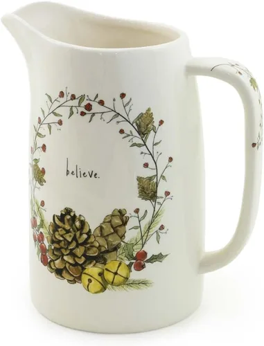 Vista 8 de Boston International Jarra de cerámica para bebidas, 5.5 tazas, pájaro en abedul