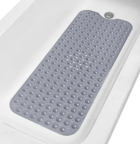 Vista 29 de Tapete de ducha antideslizante de 20"x20" (solo duchas lisas/sin textura, no para sobre desagüe) Seguro, limpio, lavable a máquina, agarre superior