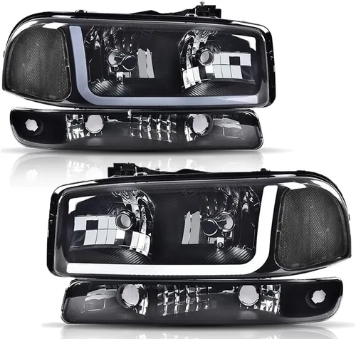 Vista 10 de Conjunto de faros LED DRL PIT66 para GMC Sierra 1999-2007, Yukon 00-06