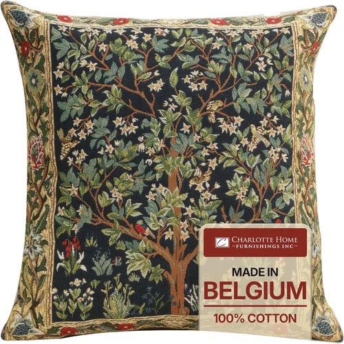 Vista 21 de Fundas de almohada Charlotte Home Furnishings, fundas de almohada decorativas boho para sofá, fundas de cojín cuadradas Árbol de la Vida de luz