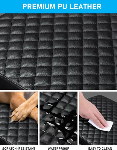 Vista 5 de Cubierta de consola central Sinvanho para Ford F150 F250 F350 F450 F550 2015-2025 con asiento de salto 40/20/40, cubierta protectora de reposabrazos