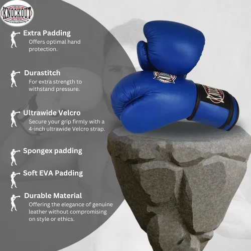 Vista 3 de Juego de 2 pares de guantes de boxeo para adultos con sensación premium para entrenamiento de gimnasio en casa y competición, lo mejor