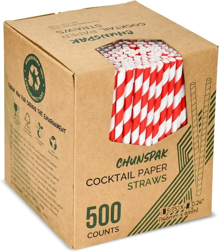 Vista 17 de 14,6 cm x 0,79 cm Pajitas de papel desechables de bambú verde para bebidas cortas, cócteles mezclados, margaritas, licuados y batidos - Sin embalar