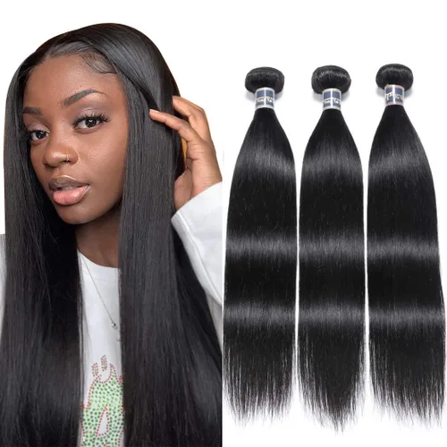Vista 8 de Extensiones de cabello, liso, malasio, calidad 9A
